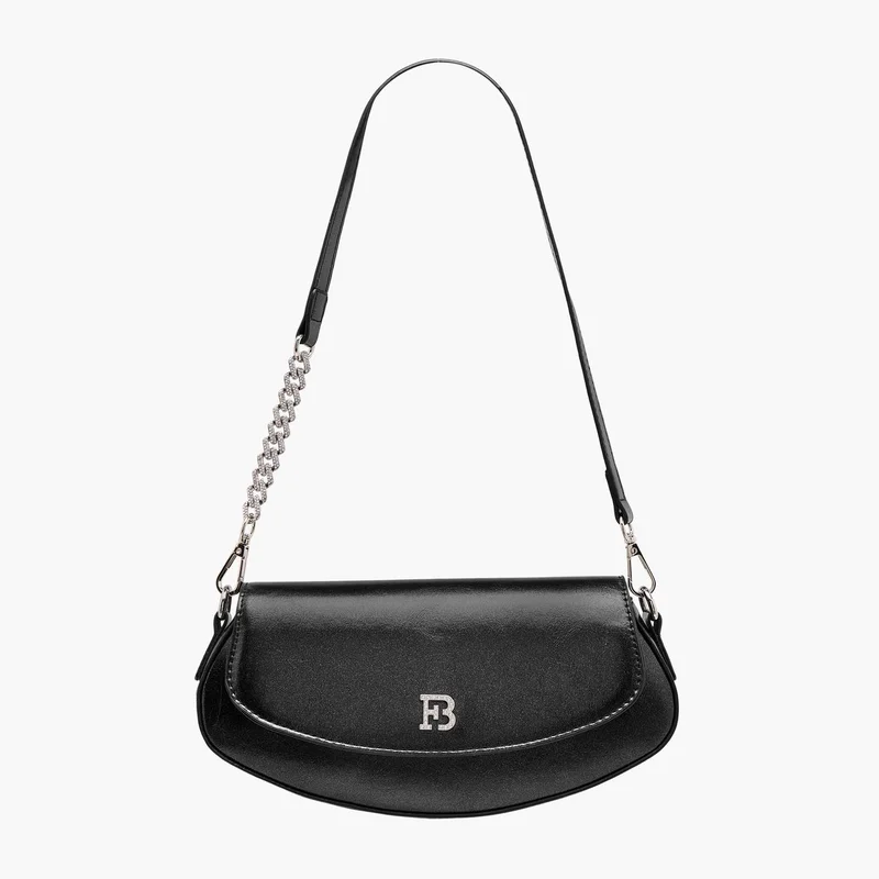 فلورا بيلا من شو إكسبرس Women's Solid Shoulder Bag with Detachable Strap and Flap Closure