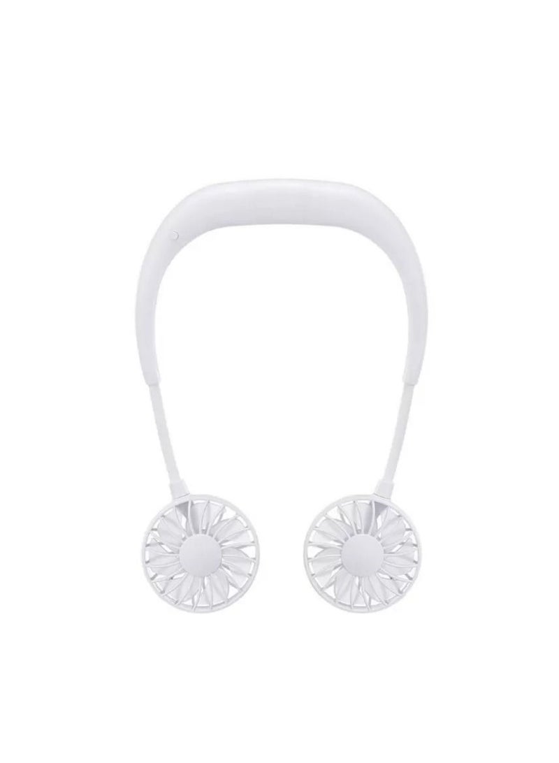 Generic Hands Free Neck Band Hanging USB Rechargeable Dual Fan Mini Air Cooler For Summer - Image 1
