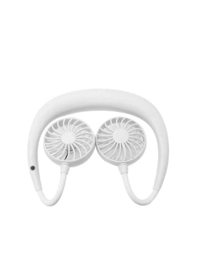 Generic Hands Free Neck Band Hanging USB Rechargeable Dual Fan Mini Air Cooler For Summer - Image 2