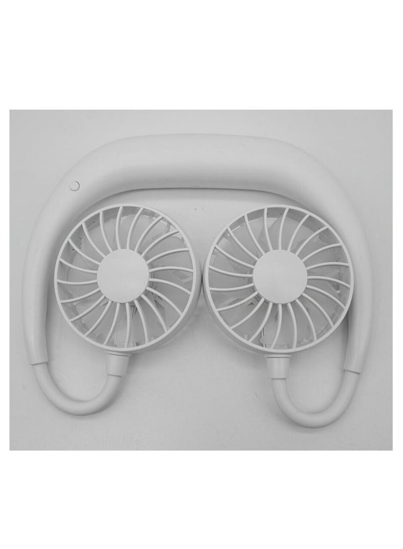 Generic Hands Free Neck Band Hanging USB Rechargeable Dual Fan Mini Air Cooler For Summer - Image 3