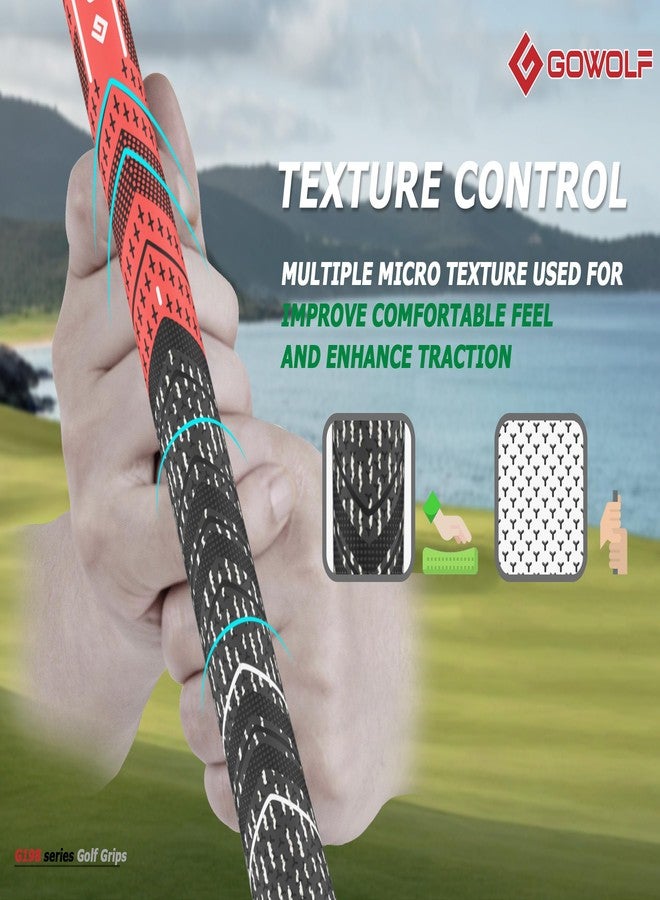 Gowolf Golf Grip Cord Rubber Multi-compound Golf Driver Irons Club Choose 13 Grips with 15pcs Tapes Or Full Kit choose one (Red（13 grips with kit), Standard) - Image 2