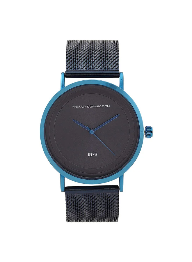 French Connection 42mm Men's Quartz Watch with Blue Dial