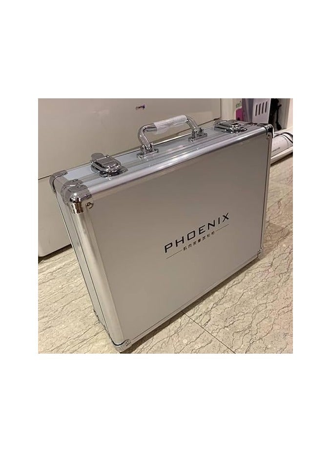 فينيكس مسدس احترافي من فينيكس للعلاج الطبيعي , 9 رؤوس، تعمل بالبطارية , مع حقيبة معدن حديثه - Image 2