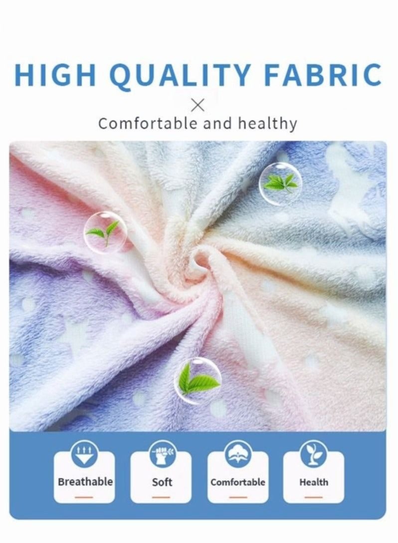MIXDE Glow Throw Blanket For Kids, Luminous Unicorn Blanket 130*150cm - Image 2