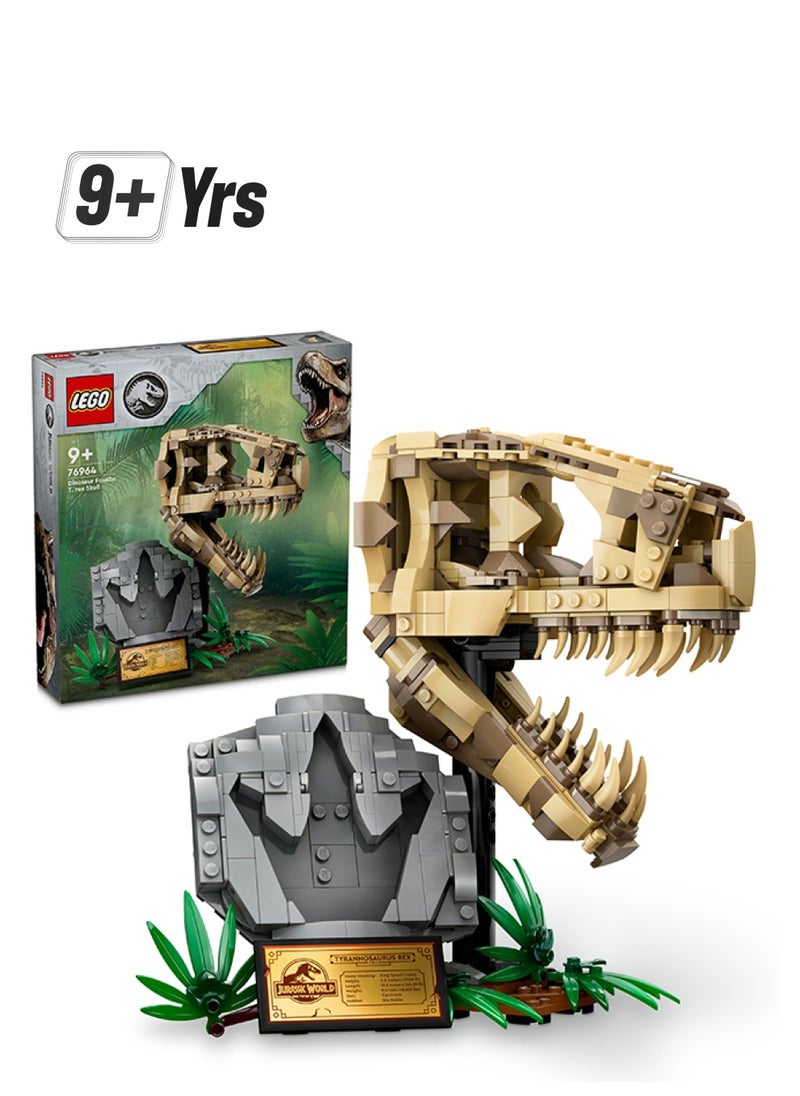 LEGO LEGO Jurassic World 76964 Dinosaur Fossils: T-Rex Skull, Toy for Boys Girls Hobbyists, Educational Skeleton Model Kit with Bones for Kids, Gifts for Boys and Girls  - Image 1