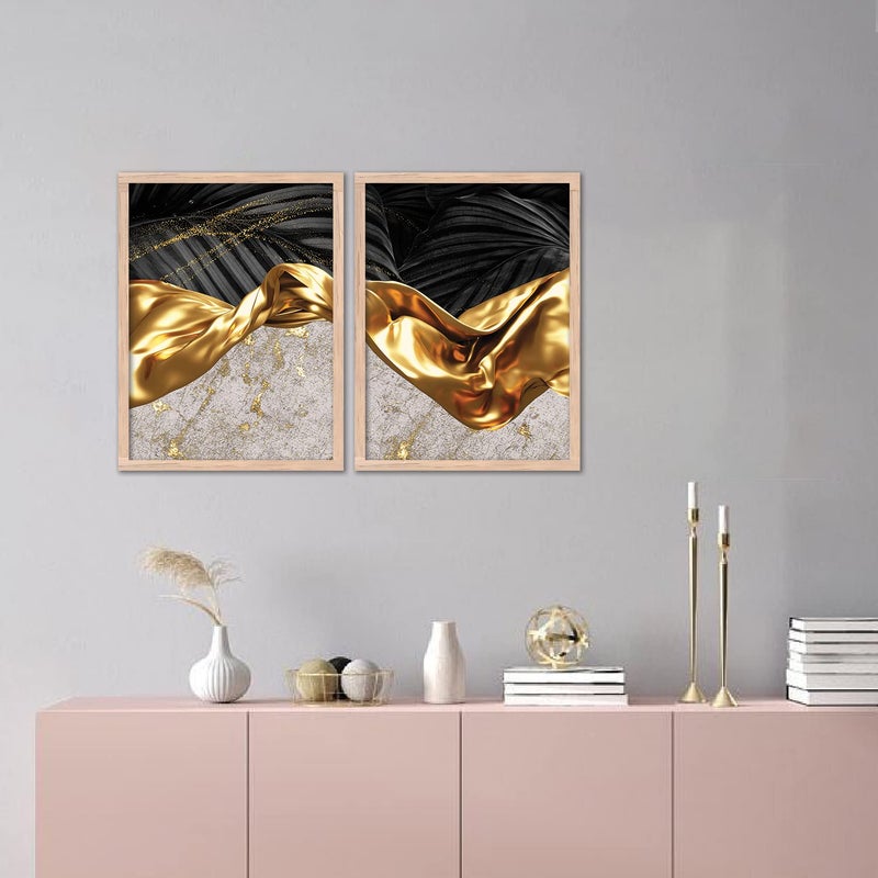 kotart Paintings Modern Art Wall Decor Framed Paintings for Bedroom Living Room Framed Wall PostersPaintings with Frame Paintings for Wall Decoration New071 11x14 inch Set of 3 - Image 3