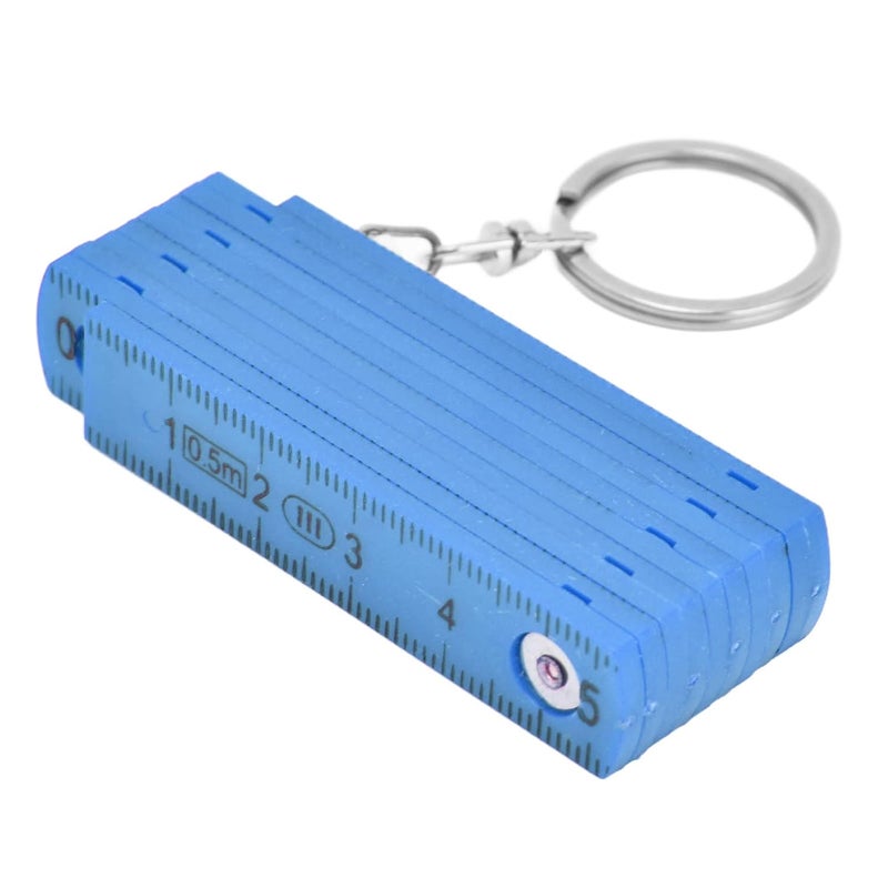 AQXREIGHT 2Pcs Portable Folding Ruler 0.5m ABS Keyhole Tool for Carpentry and Tile Laying Blue - Image 3