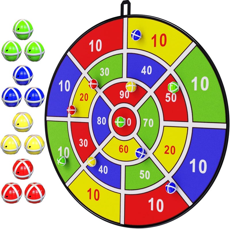 SKYFUN (LABEL) Double Sided Professional Dart Boards for Adults and Kids, Man Cave Stuff Outdoor Game with 6 Steel Tip Darts, Indoor Leisure Sport in Office, Family (Fabric) - Image 1