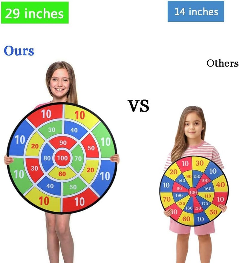 SKYFUN (LABEL) Double Sided Professional Dart Boards for Adults and Kids, Man Cave Stuff Outdoor Game with 6 Steel Tip Darts, Indoor Leisure Sport in Office, Family (Fabric) - Image 3