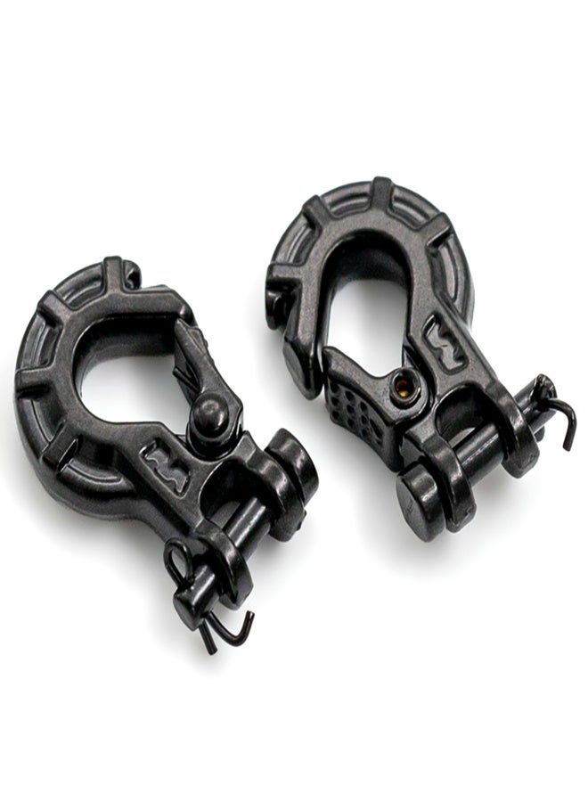 Remote Control Trailer Hook, 2PCS Durable Metal Winch Hook Trailer Hook Replacement for 1/10 TRAX4 Axial SCX10 90046 90047 RR10 Car Model Accessories - Image 1