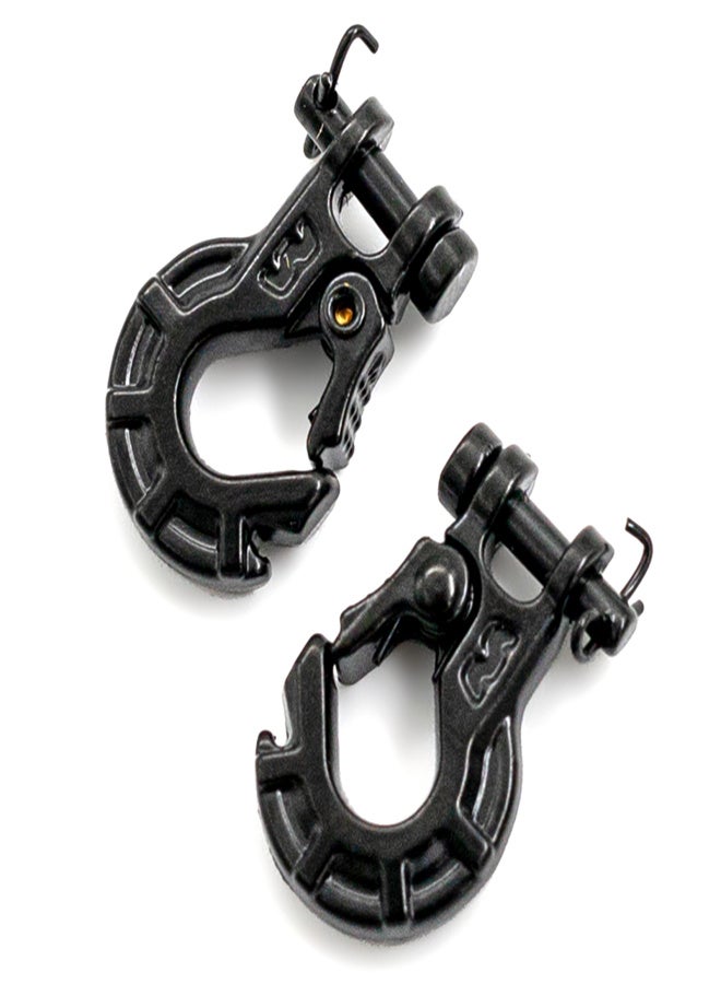 Remote Control Trailer Hook, 2PCS Durable Metal Winch Hook Trailer Hook Replacement for 1/10 TRAX4 Axial SCX10 90046 90047 RR10 Car Model Accessories - Image 3