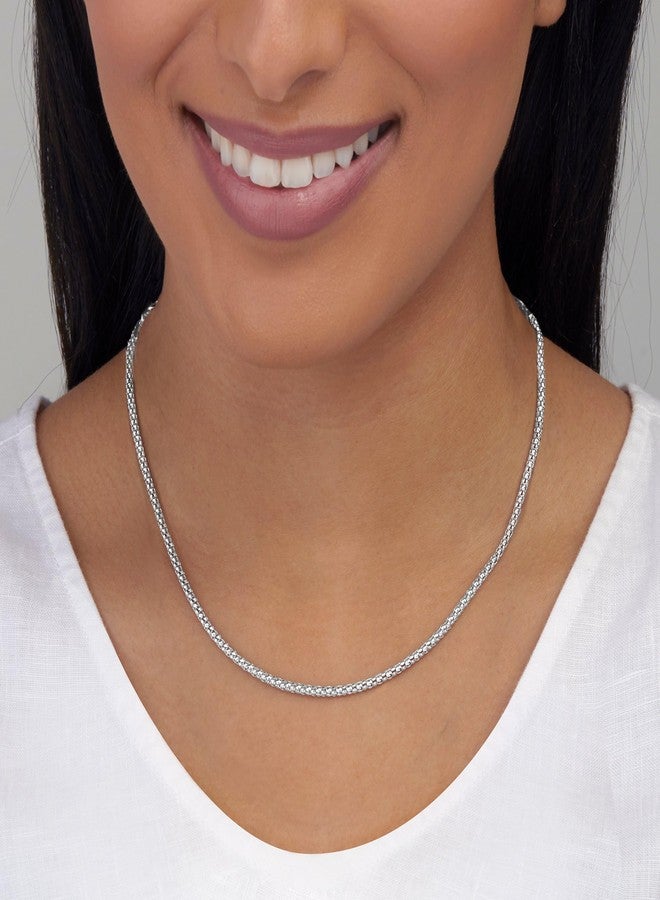Ross-Simons Italian 2.5mm Sterling Silver Popcorn-Chain Necklace. 18 inches - Image 3