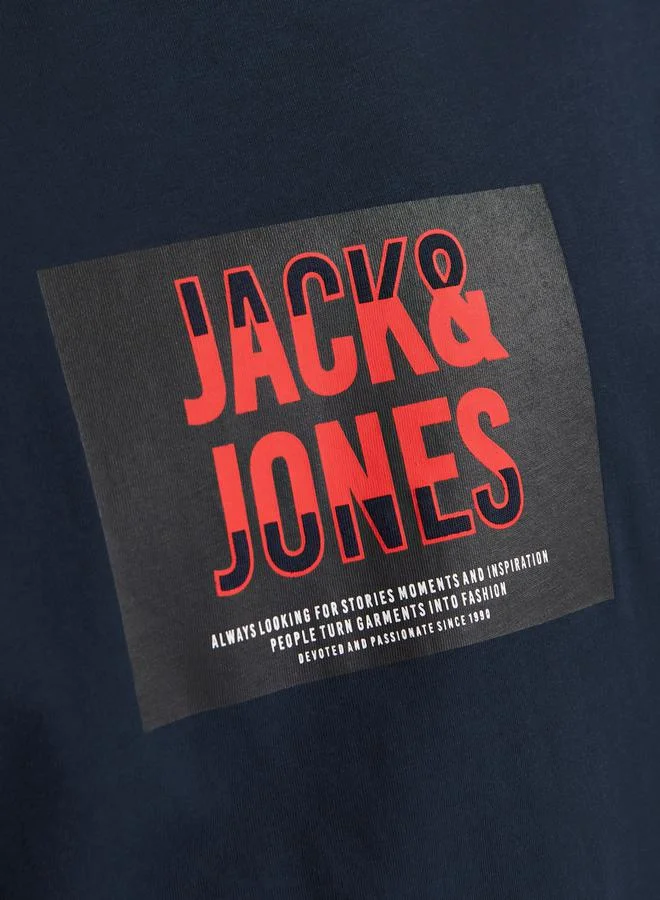 JACK & JONES Logo Print Crew Neck T-Shirt