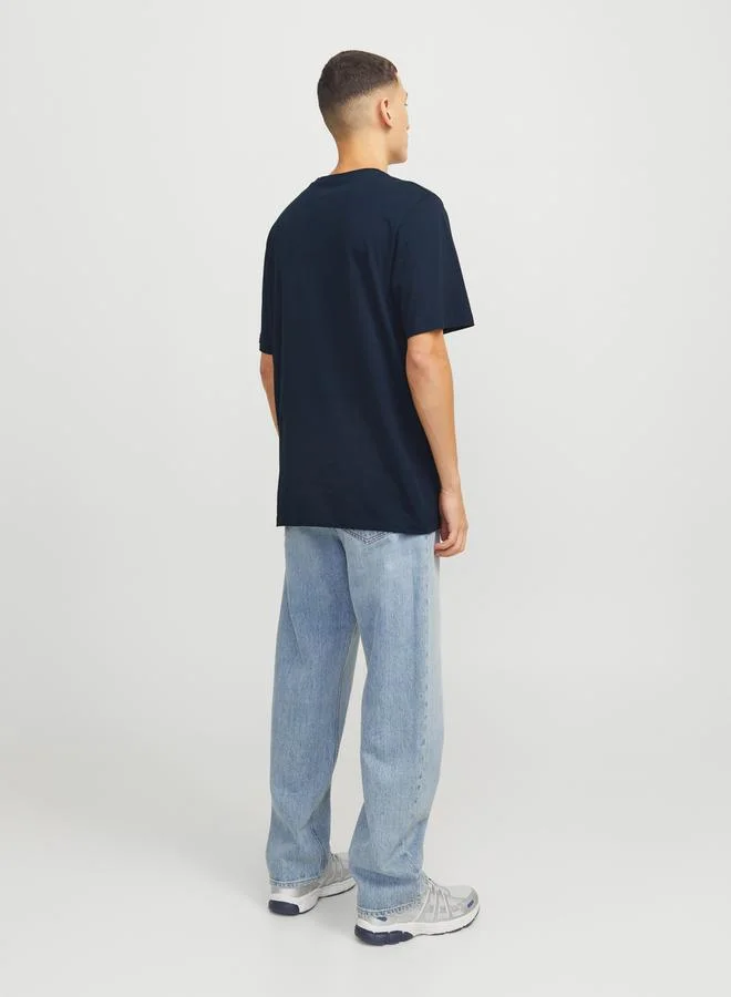 JACK & JONES Logo Print Crew Neck T-Shirt