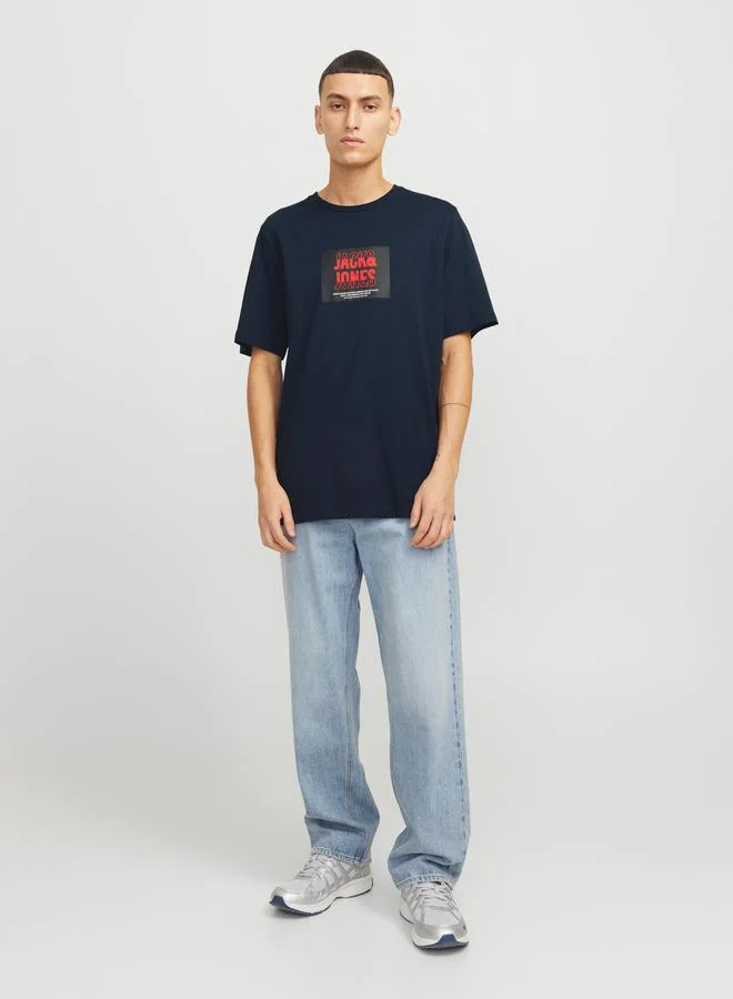 JACK & JONES Logo Print Crew Neck T-Shirt