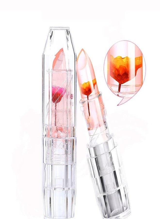 TopFinder® Flower Transparent Lip Gloss Makeup Lipstick, Velvet Hydrated Moisturizing Long Lasting LipGloss Makeup Gift Sets for Girls and Women - Image 3