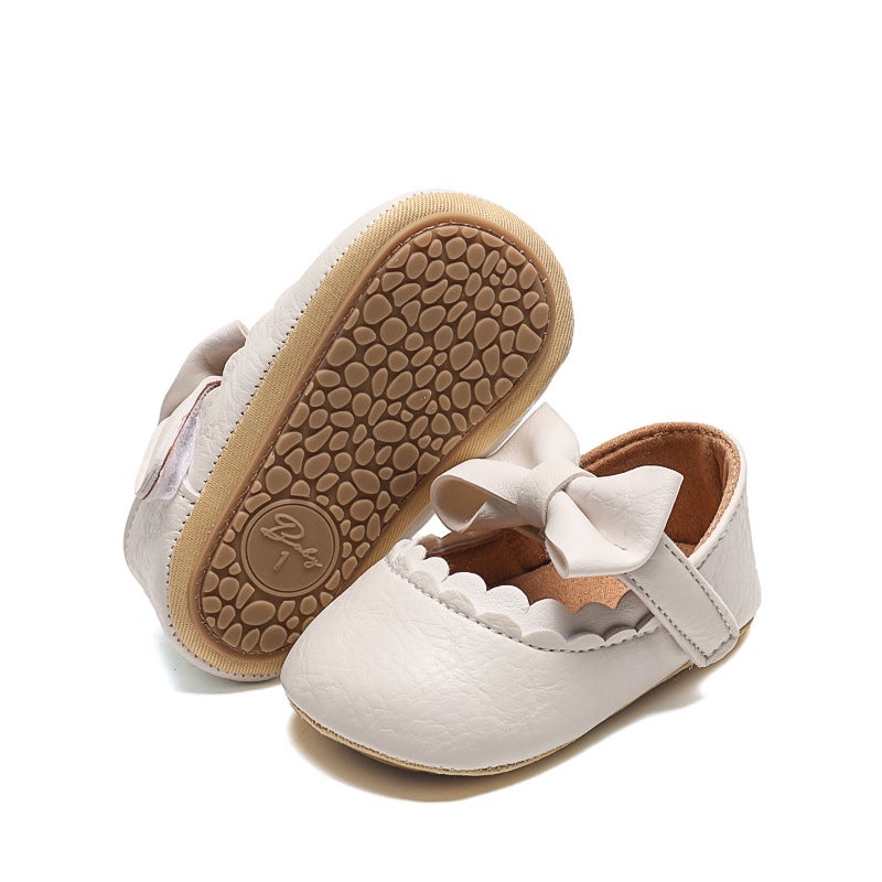 2022 Trendy Baby Shoes with Bowknot White