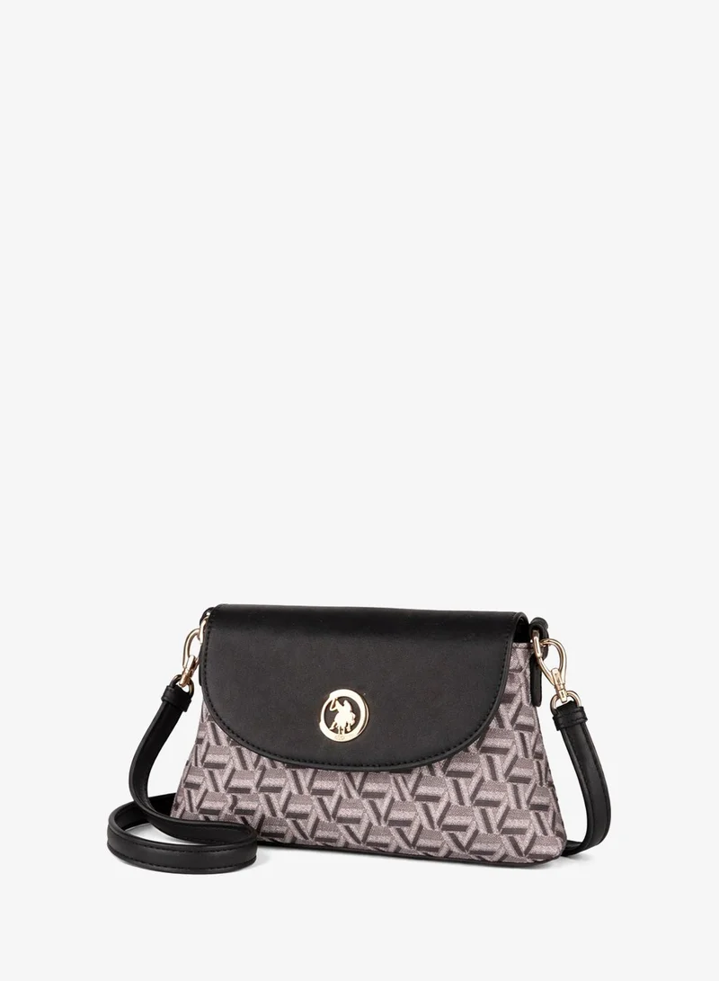 U.S. Polo Assn. Women's Crossbody Bag, Ladies Shoulder Bag Handbag for Ladies Travel Bag for Girls Black