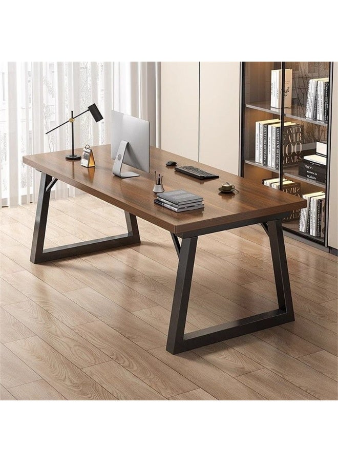 جدول الكمبيوتر ، مكتب مكتب بسيط ، مكتب دراسة وكتابة ، مكتب ألعاب عالي الجودة ، مناسب لغرفة دراسة المكتب المنزلي ، 120 * 60 * 75 سم (بني YN096A) - Image 1