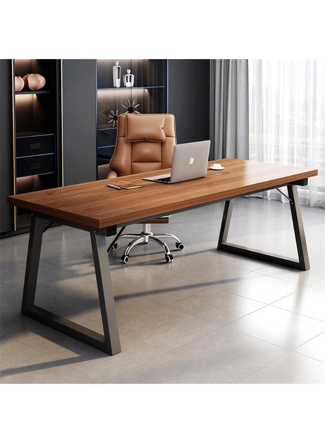 جدول الكمبيوتر ، مكتب مكتب بسيط ، مكتب دراسة وكتابة ، مكتب ألعاب عالي الجودة ، مناسب لغرفة دراسة المكتب المنزلي ، 120 * 60 * 75 سم (بني YN096A) - Image 3