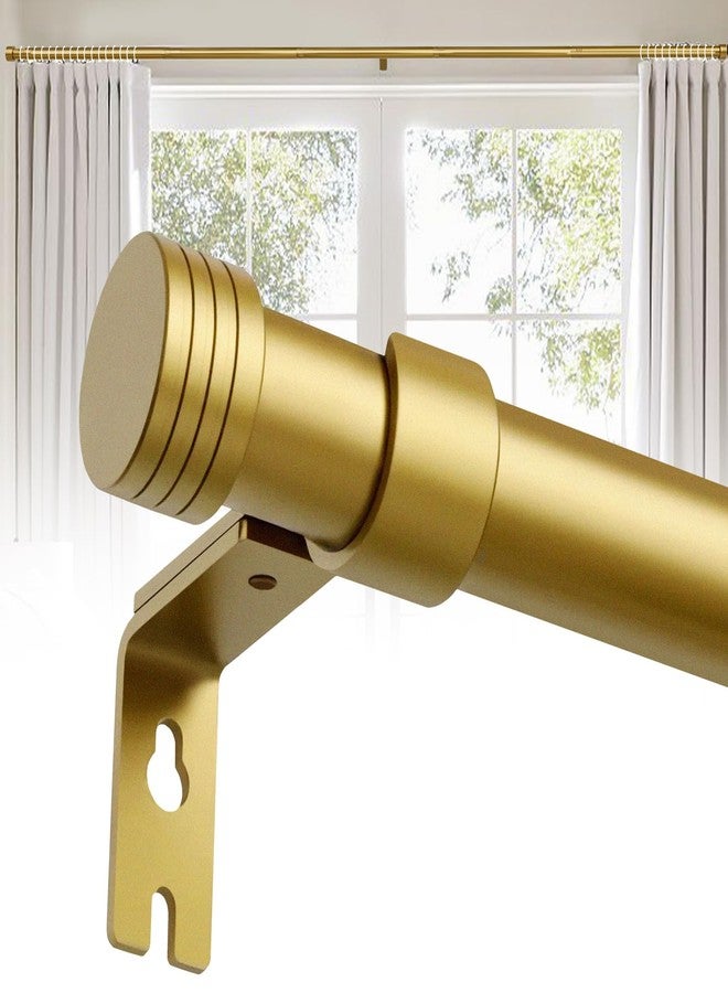 Hoople Heavy Duty Curtain Rod, 32-144 Inch Adjustable, 1 Inch Diameter Extra Long Metal Drapery Rod with Decorative Finials, Warm Gold Finish Window Treatment Rods for Wide Windows and Sliding Glass Doors - Image 1