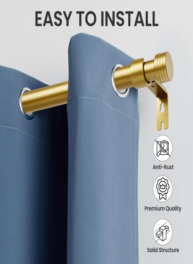 Hoople Heavy Duty Curtain Rod, 32-144 Inch Adjustable, 1 Inch Diameter Extra Long Metal Drapery Rod with Decorative Finials, Warm Gold Finish Window Treatment Rods for Wide Windows and Sliding Glass Doors - Image 2