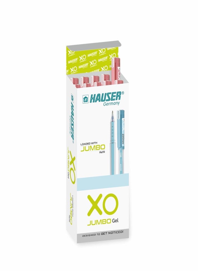 Hauser Xo Jumbo Gel Pen | Loaded With Jumbo Refill | Low-Viscosity Ink System | Quick Dry Ink | Transparent Body Type | Smooth, Sturdy & Refillable Pen | Red, Set Of 10 Pens - Image 3