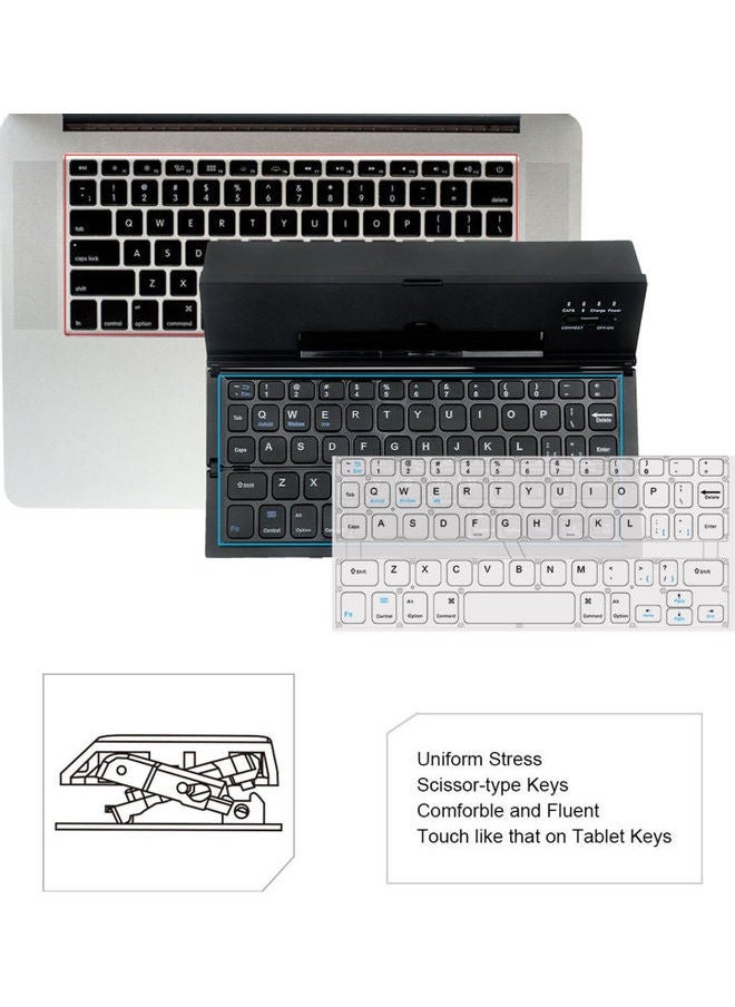 NIBEMINENT Cl-666 Foldable Bt Keyboard Wireless Ultra Slim Portable Pocket Compatible With Ios Android Windows Smart Phone Tablet And Laptop Black  - Image 5