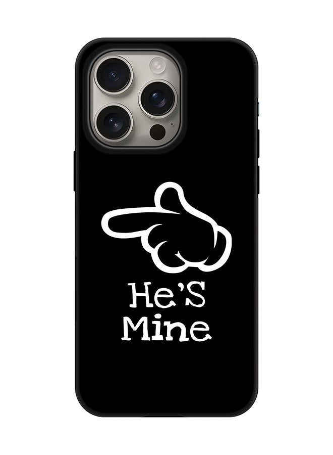 Stylizedd Tough Pro Magnetic Case for iPhone 16 Pro, Dual Layer hybrid PC + TPU Mobile Cover Matte - He's mine  - Image 1