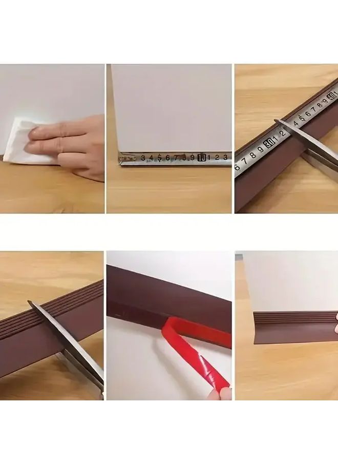 36mm Brown Door Seal Strip 39 37 Inch Self Adhesive Sound Insulation Anti Insect Dust Wind Resistant - Image 5