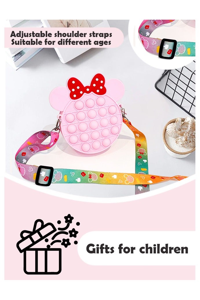 Pop Bag it, Fidget Bag, Pop Purse for Girl and Women Pop Bag, Anti Stress Silicone Poppet Bag Fidget Shoulder Bag, Best Gifts - Image 4