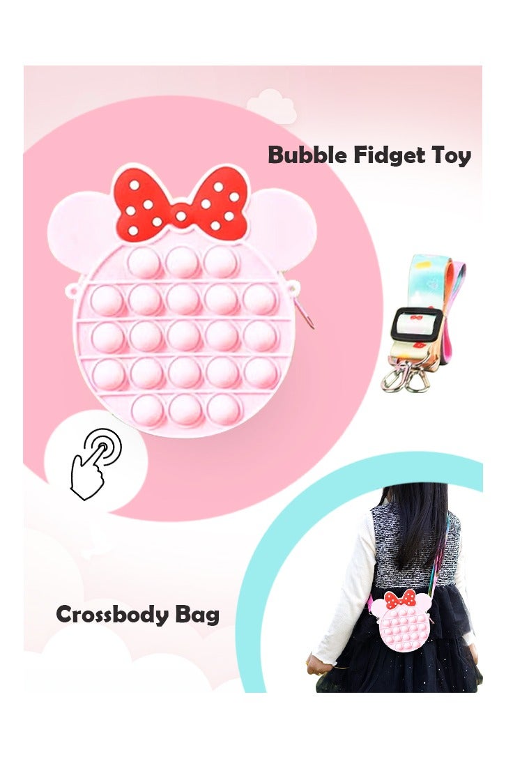 Pop Bag it, Fidget Bag, Pop Purse for Girl and Women Pop Bag, Anti Stress Silicone Poppet Bag Fidget Shoulder Bag, Best Gifts - Image 1