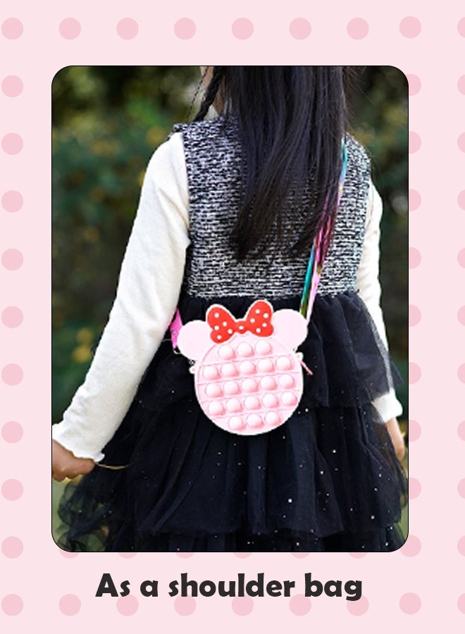 Pop Bag it, Fidget Bag, Pop Purse for Girl and Women Pop Bag, Anti Stress Silicone Poppet Bag Fidget Shoulder Bag, Best Gifts - Image 2