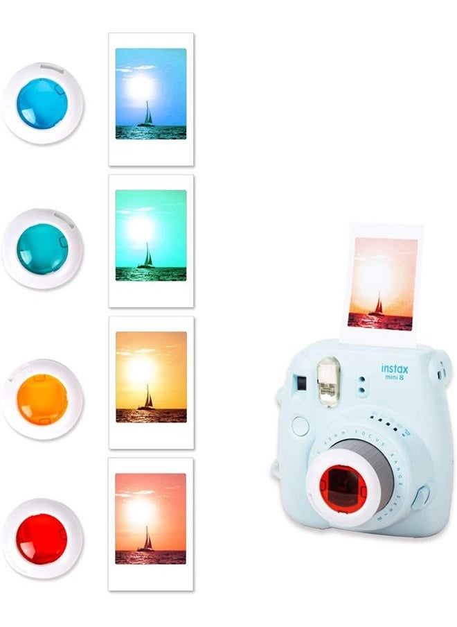 Arabest Camera Accessories Compatible with Fujifilm Instax Mini 9 or Mini 8 8+ Include Case/Album/Selfie Lens/Filters/Wall Hang Frames/Film Frames/Border Stickers/Corner Stickers (Ice Blue)  - Image 4