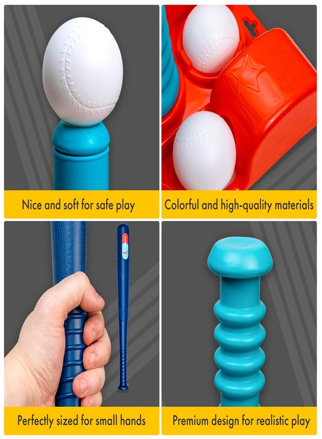 TOMLEON T Ball Stand for Kids and Toddlers 3-5, 5-8. Baseball Set Includes 6 Large Balls, an Adjustable Tball Batting Tee, and a Storage Net. Kids Bat & Teeball, T-Ball Sets for Kids - Image 5