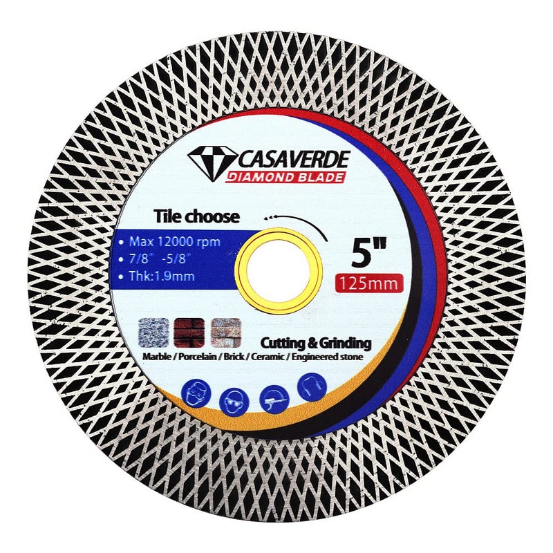 5 Super Tile Blade Diamond Blade for Cutting and Grinding Granite Marble Porcelain Tile