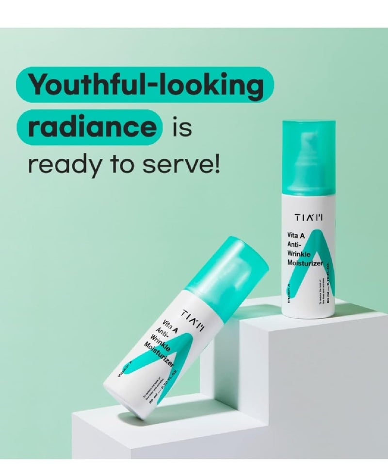 TIA'M TIAM Vita A AntiWrinkle Moisturizer 80ml 11 Retinyl Palmitate  1 Fish Collagen Korean AntiAging Face Cream for Fine Lines Wrinkles  Firmness - Image 3