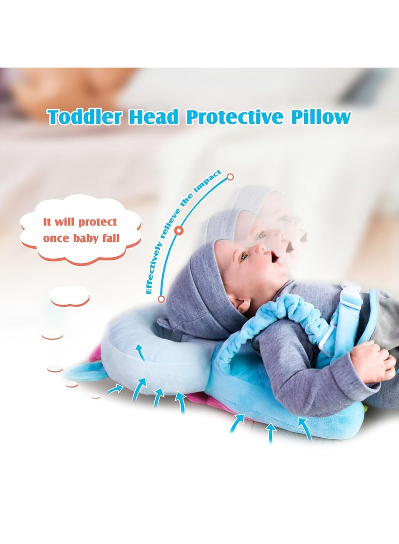 Taizz Ventures Baby Walker Head Protector - Adjustable Baby Head & Back Safety Cushion Backpack for Toddlers - Suitable for Ages 6 to 24 Months - Angel Blue  - Image 5