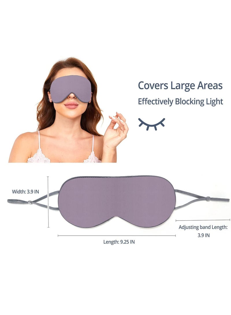SYOSI Sleeping Mask 2 Pack, Warm, Cool Double Sided Use of Sleep Mask, Super Soft Blindfold with Adjustable Strap, Block Out Light, Comfort Sleep Eye Mask for Travel Meditation Nap - Image 3