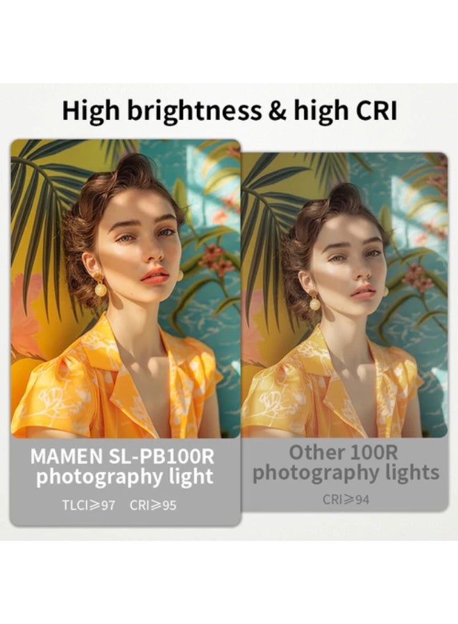 مامن 100W RGB LED COB Professional LED Video Light with 140W Power Supply Handle - Image 3