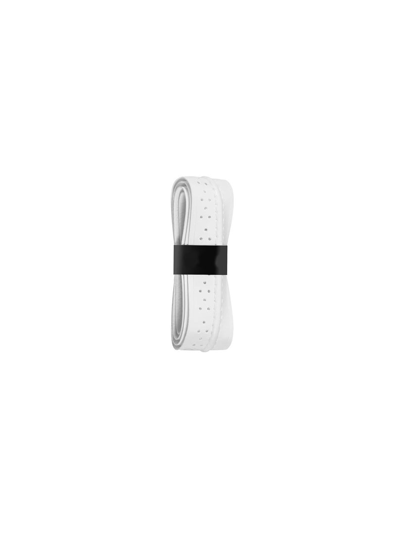 Generic Anti-Slip Racket Grip Tape for Badminton Tennis 1 white leather white line