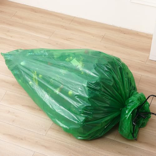 Liyaomix Jumbo Christmas Tree Removal Bag, Green Extra Large 6ft Width x 9ft Tall Christmas Tree Disposal Bag Waterproof for Upright Storage - Image 5