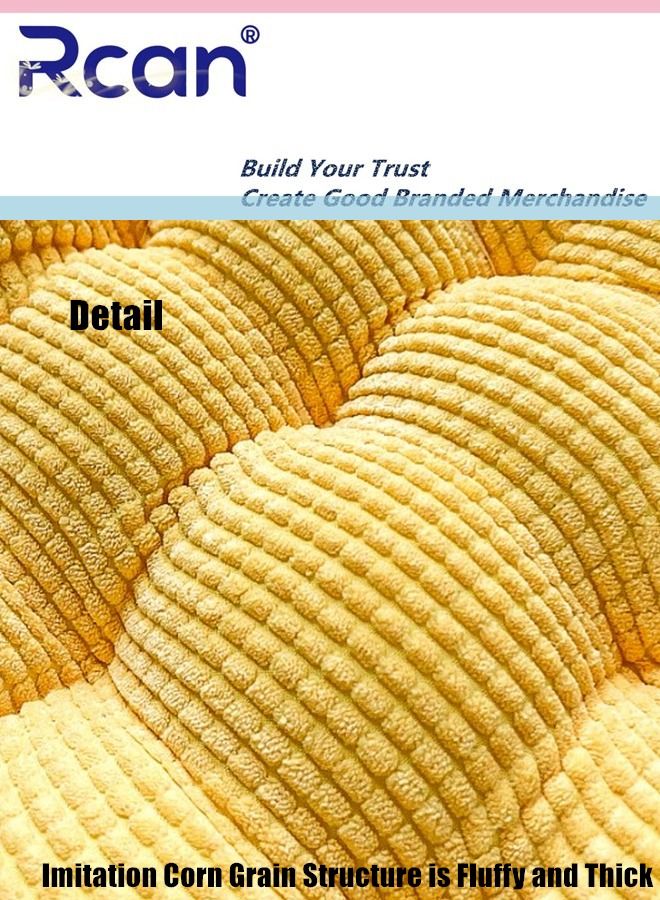 Rcan Chair Cushion Cushion Bay Window Tatami Floor Pillow Cushion Corduroy Cushion Thickened Square Soft Fluffy Cushion Pillow Back Suitable for Office Family Car Tables Chairs School - Image 4