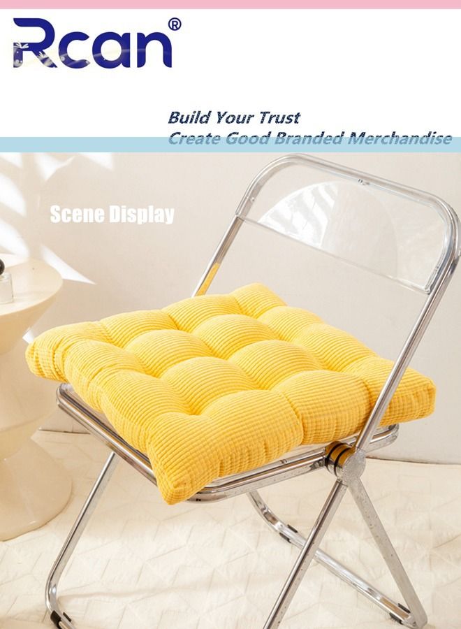Rcan Chair Cushion Cushion Bay Window Tatami Floor Pillow Cushion Corduroy Cushion Thickened Square Soft Fluffy Cushion Pillow Back Suitable for Office Family Car Tables Chairs School - Image 1