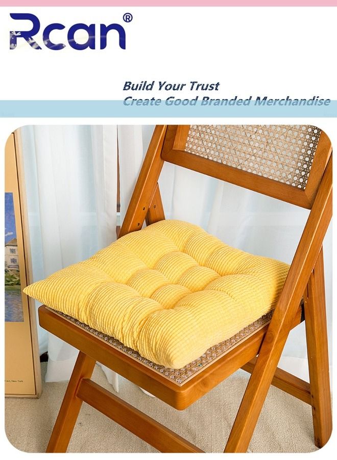 Rcan Chair Cushion Cushion Bay Window Tatami Floor Pillow Cushion Corduroy Cushion Thickened Square Soft Fluffy Cushion Pillow Back Suitable for Office Family Car Tables Chairs School - Image 5