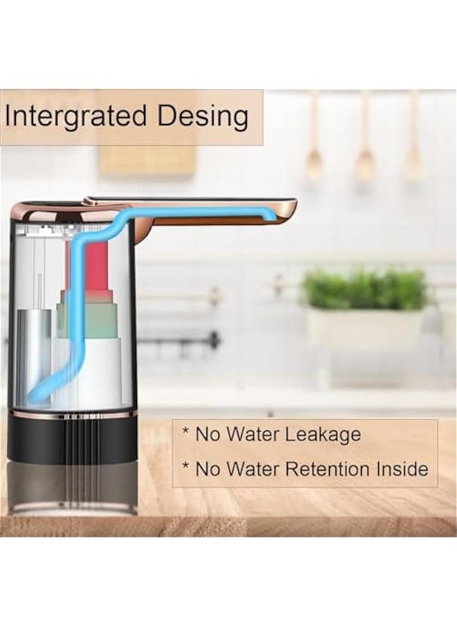 HOOKOR Foldable Electric Water Dispenser Bottle Pump,Portable Drinking Water Pump for Universal 2-5 Gallon Bottle, USB Charging Drinking Water Dispenser for Camping, Kitchen (Black)  - Image 4