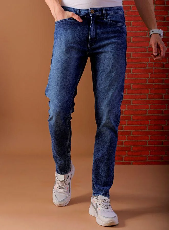 Men Slim Fit Solid Low-Rise Stretchable Jeans
