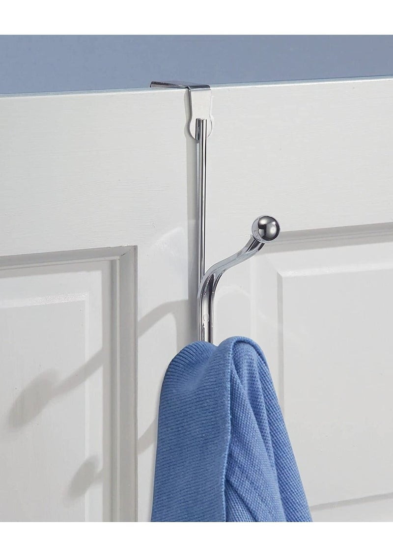 4basix Over the Door Hooks Pack of 3 Heavy-Duty Metal Door Hanger Organizer for Coats Towels Bags Hats and More Space Saving Storage Solution for Home and Office - Image 2