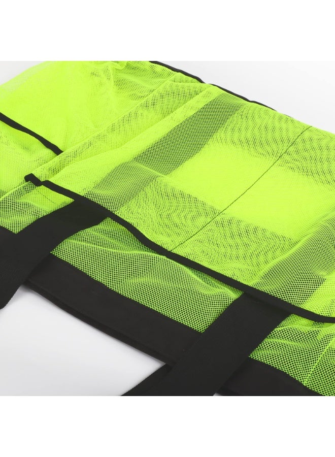 MileMelo Mesh Beach Bags and Totes, Extra Large Beach Bag with Zipper and Pockets, Oversized Big Beach Duffle Bag for Towels Beach Toys, Ideal for Your Family Pool Trip Green - Image 3