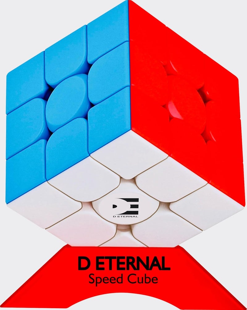 D ETERNAL مجموعة مبتدئين كاملة مجموعة مكعبات 2X2 3x3 ومكعب الهرم بyramix مثلث عالي السرعة بدون ملصقات مع حامل مكعب وحقيبة وهدية زيت تشحيم في صندوق هدايا - Image 3